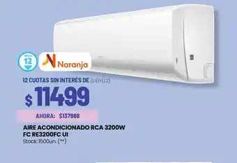 Walmart Aire acondicionado rca 3200w fc re3200fc ui oferta