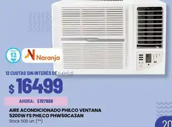 Walmart Aire acondicionado philco ventana 5200w fs philco phw50ca3an oferta