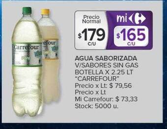 Carrefour Agua saborizada v sabores sin gas botella oferta