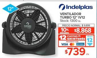 Carrefour Indelplas ventilador turbo 12 oferta
