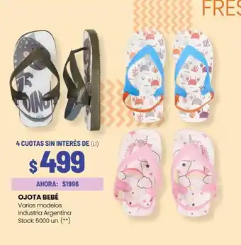 Walmart Ojota bebé oferta