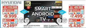 Carrefour Smart hyled-50uhd5a smart tv android 43 fhd hyled 43fhd7a hyundai oferta