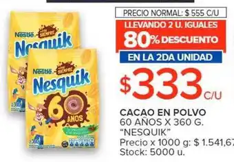 Carrefour Cacao en polvo 60 años oferta