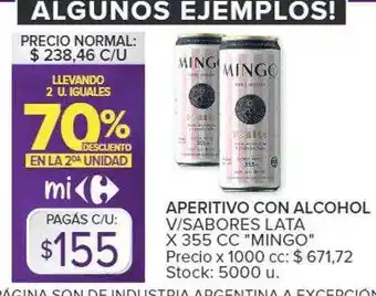 Carrefour Aperitivo con alcohol v sabores lata oferta