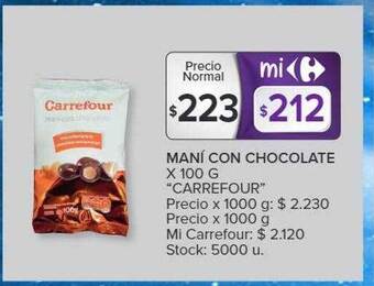 Carrefour Maní con chocolate oferta