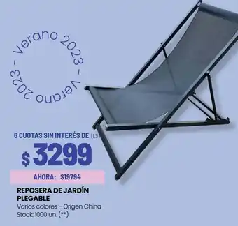 Reposera de jardín plegable