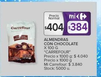 Carrefour Almendras con chocolate oferta