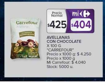 Carrefour Avellanas con chocolate oferta