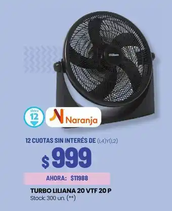 Walmart Turbo liliana 20 vtf 20 p oferta