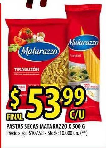 Punto Mayorista Matarazzo Pastas Secas x 500g oferta