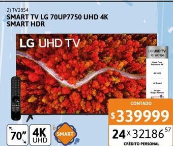 Cetrogar Smart tv led lg 70" 70up7750psb ultra hd thinq 4k oferta