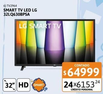 Cetrogar Smart tv led 32" lg 32lq630bpsa hd oferta