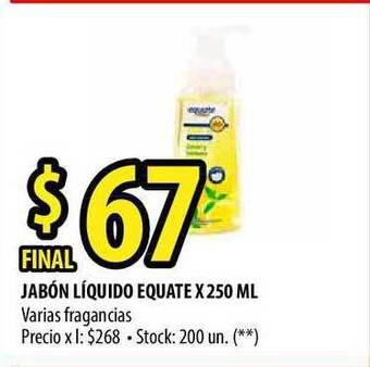 Punto Mayorista Equate Jabón Líquido x 250ml oferta