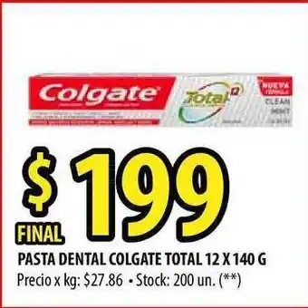 Punto Mayorista Colgate Pasta Dental Total 12 x 140g oferta