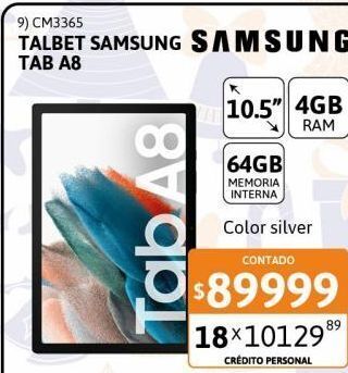 Cetrogar Tablet samsung galaxy tab a8 10.5'' 4gb 64gb silver oferta