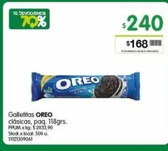 Jumbo Galletas oreo clásicas paquete 118g oferta