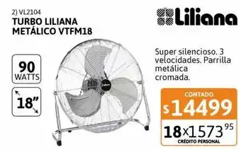 Cetrogar Turbo liliana metálico oferta
