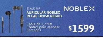 Cetrogar Auricular noblex in ear hp05b negro oferta