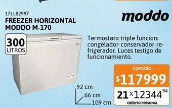 Cetrogar Freezer horizontal moddo 300 litros m-170 blanco oferta