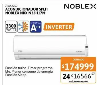 Aire acondicionado noblex