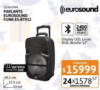 Cetrogar Parlante eurosound funk oferta