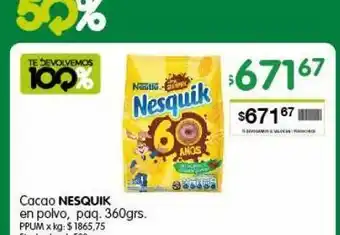 Jumbo Cacao nesquik en polvo 360g oferta