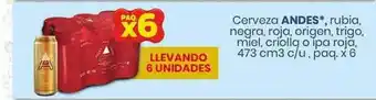 Cooperativa Obrera Cerveza andes rubia negra roja origen trigo miel criolla o ipa roja oferta