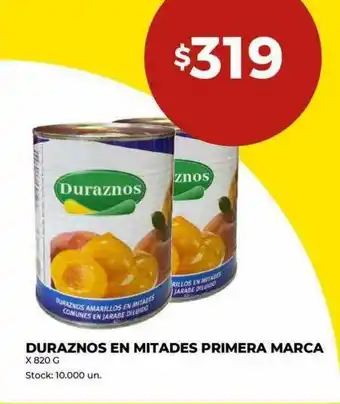 Super MAMI Duraznos en mitades primera marca oferta