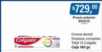 Supermercados Damesco Crema dental limpieza completa total 12 colgate oferta