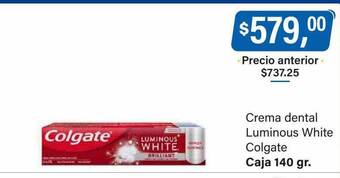 Supermercados Damesco Crema dental luminous white colgate oferta