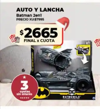 Supermayorista Vital Auto y lancha batman 2 en 1 oferta