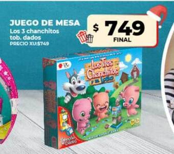Supermayorista Vital Juego de mesa los 3 chanchitos tob. dados oferta