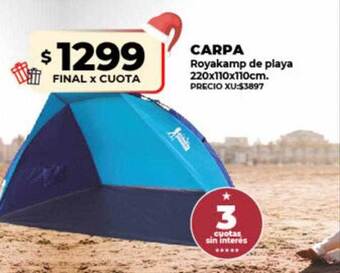 Supermayorista Vital Carpa royakamp de playa oferta