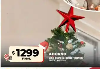 Supermayorista Vital Adorno box estrella glitter puntal oferta