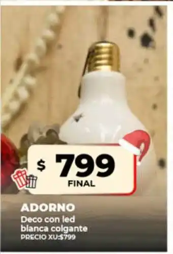 Supermayorista Vital Adorno deco con led blanca colgante oferta