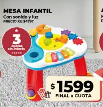 Supermayorista Vital Mesa infantil con sonido y luz oferta