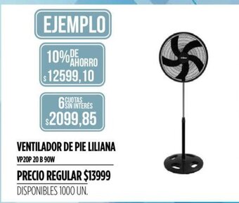 Ventilador De Pie Liliana