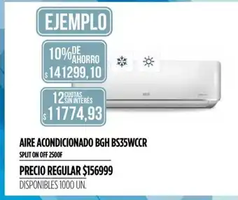Supermercados Vea Aire Acondicionado VGH BS35WCCR oferta
