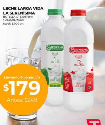 Supermercados Tadicor Leche Larga Vida La Serenísima oferta