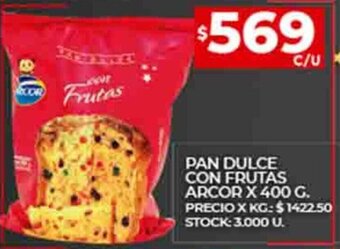 Supermercados DIA Pan Dulce con Frutas Arcor x 400 g. oferta