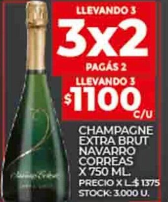 Supermercados DIA Champagne Extra Brut Navarro Correas x 750ml oferta
