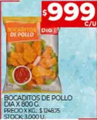 Supermercados DIA Bocaditos de Pollo Dia x 800g oferta