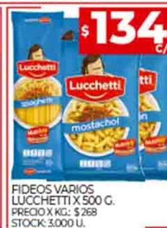 Supermercados DIA Fideos Varios Lucchetti x 500g oferta