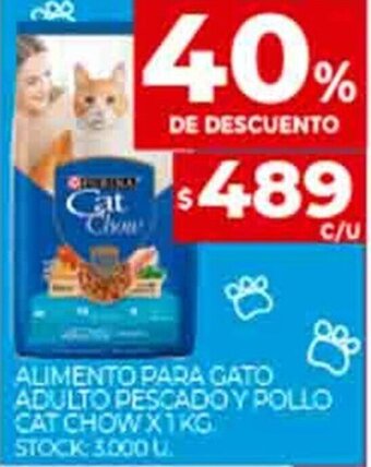 Supermercados DIA Alimento Para Gato Adulto Pescado Y Pollo Cat Chow x 1kg oferta
