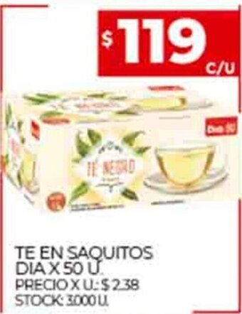 Supermercados DIA Te En Saquitos Dia x 50U oferta