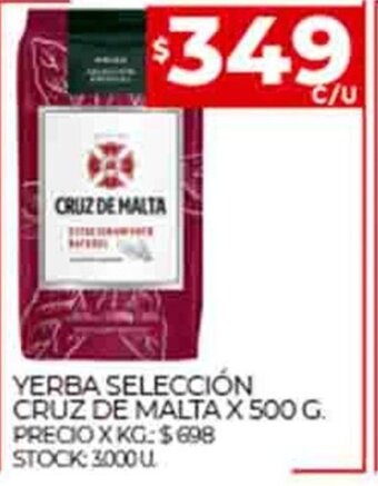 Supermercados DIA Yerba Selección Cruz De Malta x 500g oferta