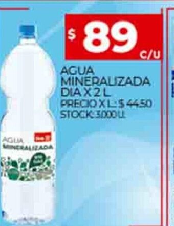 Supermercados DIA Agua Mineralizada Dia x 2L oferta