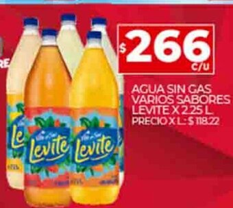 Supermercados DIA Agua Sin Gas Varios Sabores Levite x 2.25 L oferta