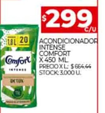 Supermercados DIA Acondicionador Intense Comfort x 450ml oferta