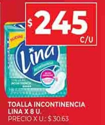 Supermercados DIA Toalla Incontinencia Lina x 8u oferta